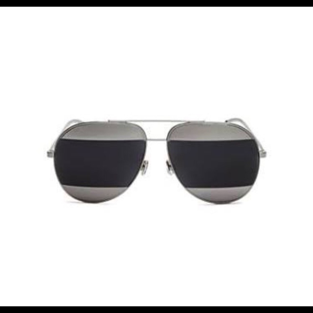 Dior split sunglasses grey metallic